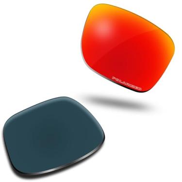 Imagem de SOLODAD Lentes de reposição para óculos de sol Oakley Holbrook OO9102 - vermelho vulcânico polarizado, Vermelho vulcânico - polarizado