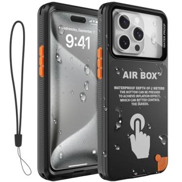 Imagem de Haireca Capa de telefone à prova d'água, capa de mergulho subaquático para 17.0 cm [iPhone 15/14/13/12 Pro Max, iPhone 16/15/14 Plus], tela sensível ao toque inflada HD fotografia à prova d'água