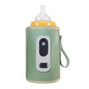 Imagem de menolana Protetor para viagem, Aquecedor para mamadeira, Temperatura ajustável, Aquecedor de mamadeira, Verde