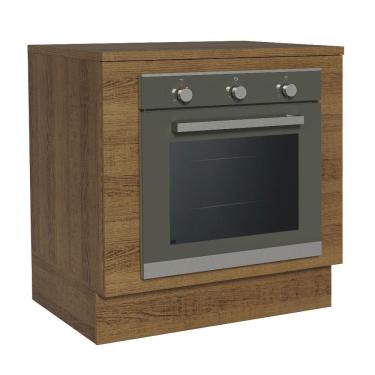 Imagem de Balcão Para Forno De Embutir 80 X 60 Cm Com Tampo Rustic Glamy, Stella Madesa Rustic