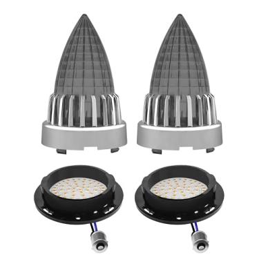 Imagem de FATECIM Indicadores de pisca-pisca de luz âmbar de LED 1156 com lente fumê de substituição supersônica para Harley Touring Road Glide Road King Electra Glide Heritage Fatboy Softail Springer