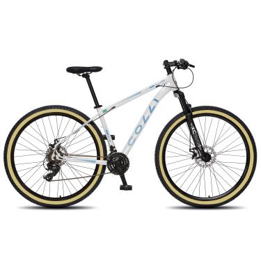 Imagem de Colli Bike, Bicicleta Allure Kit Shimano 21 marchas Quadro 17, Aro 29, Freio a disco dianteiro e traseiro, Branco com Azul Metálico