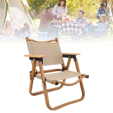 Imagem de Cadeira de Acampamento Infantil, Alumínio, Grão de Madeira, Lona, ​​portátil, Dobrável, Cadeira de Acampamento, Crianças de 6 Anos de Idade