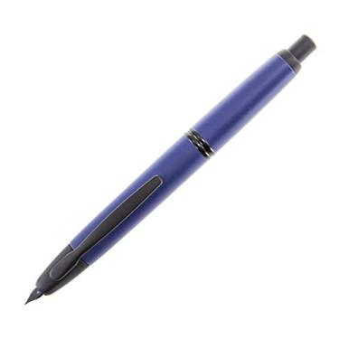 Imagem de PILOT Caneta-tinteiro retrátil e recarregável Vanishing Point Collection, corpo azul fosco, ponta média (60597)