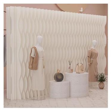 Imagem de Biombos e Divisórias Tela De Privacidade Portátil Dobrável Da Divisória Da Parede Do Papel Do Divisor Da Sala, Tela De Separação Autônoma Retrátil De 9.84~16.4 Pés, Diy Ajustável(400x200cm/13.12x6.5