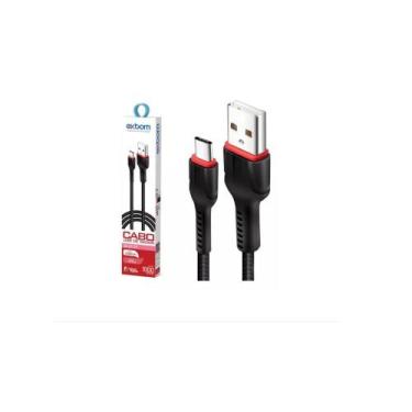 Imagem de Cabo dados carregamento tipo c 2.4a turbo 1m cbx-u2c13tc preto exbom