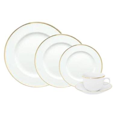Imagem de Aparelho de Jantar e Chá 30pcs Flamingo Sofia Ouro Porcelana Oxford