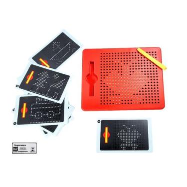 Imagem de MagPad Desenho Braskit Lousa Magnetica Placa com Caneta Coordenacao Mo