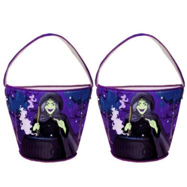 Imagem de 2 Bolsinhas de Tecido Pedir Doce Bruxinha Halloween dia Bruxas - Toy M