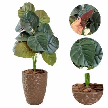 Imagem de Arranjo Artificial Caladium Alocacia com Vaso Polietileno - Flor Imp