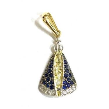 Imagem de Pingente de ouro 18k N Sra Aparecida - Elegancy Joias