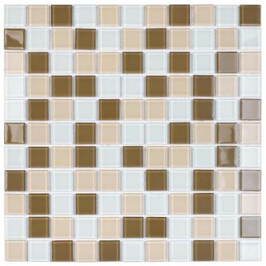 Imagem de Pastilha de Vidro MIX2511 - MISC CRISTAL MARROM 30x30cm - Glass Mosaic