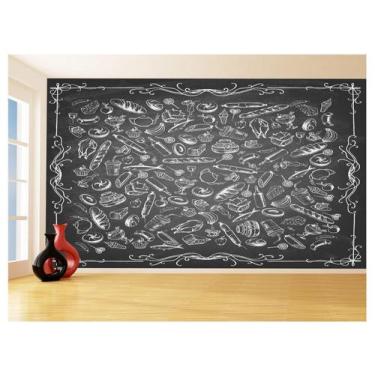 Imagem de Papel De Parede 3D Estilo Lousa Cozinha Menu Dia 3,5M Lcb27 - Você Dec