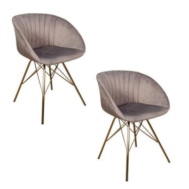 Imagem de Kit 2 Cadeiras Eleonora Cinza - Rivatti