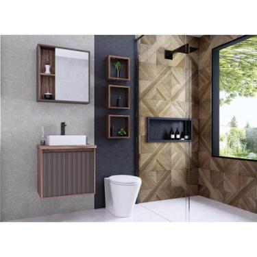 Imagem de Espelheira para Banheiro 60cm 1 Porta Alice - Darabas Agardi