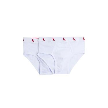 Imagem de Cueca Infantil Cont. Básica Pack 2 Reserva Mini, Branco, 04