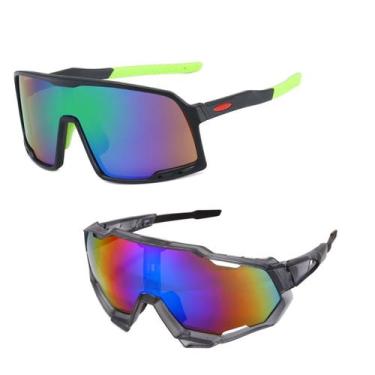 Imagem de Kit 2 Óculos Unissex Espelhado Uv400 Ciclismo Corrida MTB - PENDULARI