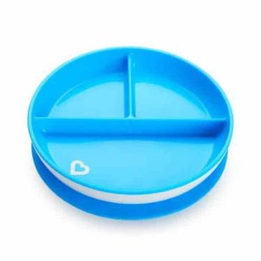 Imagem de Prato Com Divisórias E Ventosa Azul - Munchkin, Azul
