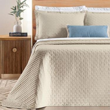 Imagem de Conjunto Cama Casal King Size Lory Bordado 100% Algodao Super Macio VE