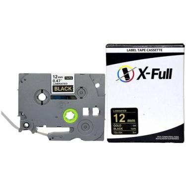 Imagem de Fita para Rotulador Eletrônico Compatível para TZc-334 Laminado 12mm x