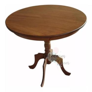 Imagem de Mesa Redonda Pé Torneado Desmontável 90 Festa Rustica - Medeiros Decor