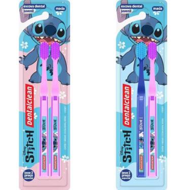 Imagem de Escova Dental Juvenil Macia - Disney Stitch - Dentalclen - Dentalclean