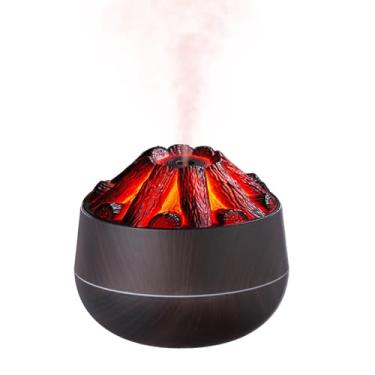 Imagem de Flame Essential Difusor Bonfire Humidificador de 300 ml Ultra-Silencioso Difusor de Aromaterapia de Desligamento Automático Difusor de Fogo para Casa, Escritório ou Academia - Preto