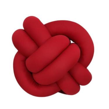 Imagem de Almofada Nó Nozinho Escandinavo  Decoração Luxo - Gabi Flor , Vermelho