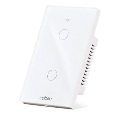 Imagem de Interruptor Inteligente Com Wifi 2 Botões Touch Branco 4x2 - EDF