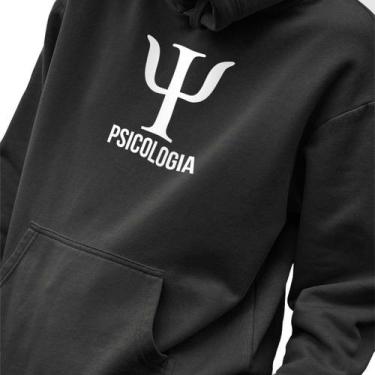 Imagem de Blusa Moletom Masculino Estampado Psicologia Simbolo em Algodão Fio 30