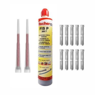 Imagem de 01 Chumbador Químico Fischer com 10 Camisas Bucha Injeção 12mm