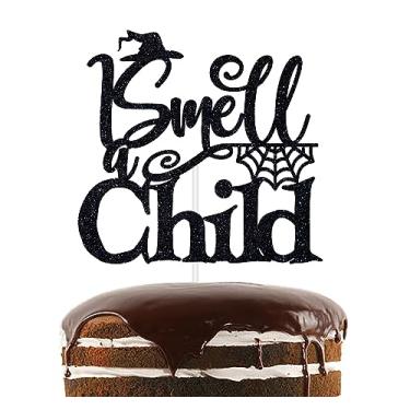 Imagem de Topo de bolo de Halloween Welcome Baby, a Baby is Brewing, a Little Boo is Almost Due Cake Decor, Glittery Halloween temático revelação de gênero/decorações de festa de chá de bebê