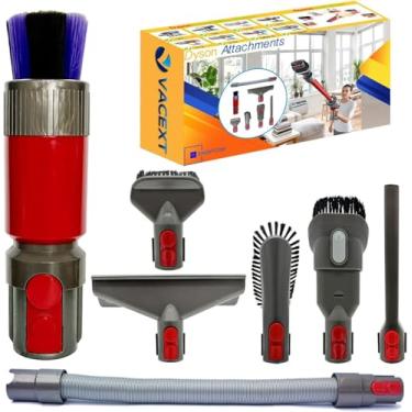 Imagem de Acessórios de substituição compatíveis com Dyson V7 V8 V10 V11 V15 Gen5 - Acessórios de aspirador para limpeza de casa e carro com mangueira flexível e acessório de escova de poeira sem rastros