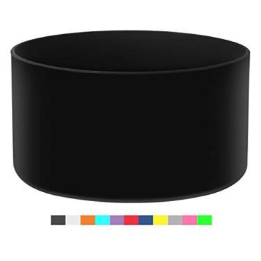 Imagem de Bota protetora CHEETAH para garrafa de água esportiva Hydro Flask 305 ml – 101 ml, capa de silicone antiderrapante sem BPA, compatível com todas as garrafas de água com largura inferior de 7 – 9 cm, Preto, 32-40oz