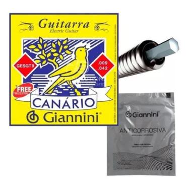 Imagem de Encordamento De Guitarra Eletric Guitar Giannini Canário Gesgt Aço 09,