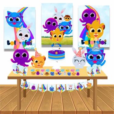 Imagem de Kit Festa Infantil Bolo Fofos Lembrancinha Decoração - Cg Mimo Kids