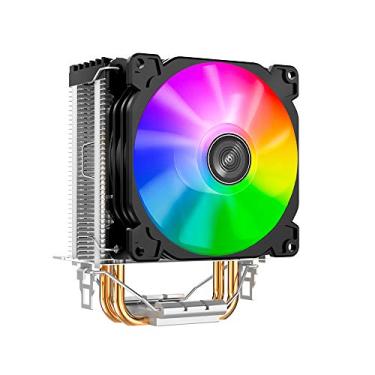 Imagem de Moniss LED CPU Radiador Ventilador de resfriamento 2 tubos de calor CPU Cooler CR-1200 Substituição para Intel LGA1200 / Intel 1151 / AMD AM4 / FM2 +