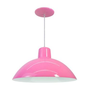 Imagem de Kit 12 Luminária Pendente Chinesa 33cm Interior Branco Brilho Com Fiaç