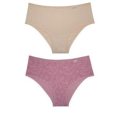 Imagem de Kit 02 Calcinhas DelRio Larga Em Cotton algodão confortavel 50368, D4,