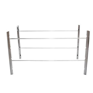 Imagem de Suporte Para Churrasqueira Em Inox Grelhas E Espetos 3,4 ou 5 Alturas(ESCOLHA O KIT) com 4 Vergalhões de Alumínio Vip Inox (4 ALTURAS VERGALHÃO 75cm MACIÇO)