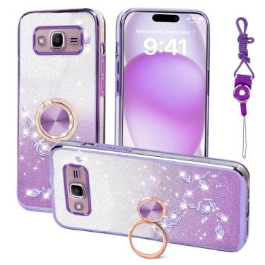 Imagem de Nouxwerx Capa para celular Samsung J2 Prime, capa protetora à prova de choque para Samsung Galaxy G530 (roxa)