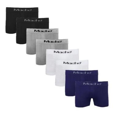 Imagem de Kit 8 Cueca Box Boxer Macho 781 De Algodão Sortida - QLC SPORT, Sortid