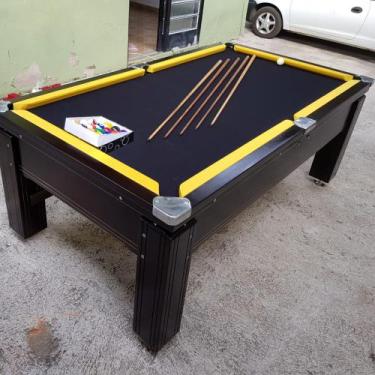 Imagem de Mesa de Sinuca e Bilhar Gaveta Madeira Maciça Carlin Bilhares Superfíc