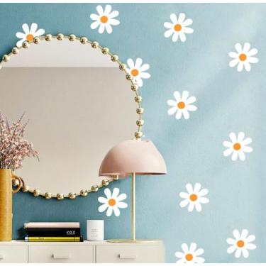 Imagem de Adesivo de Parede Margaridas Decoração Quarto Sala - Adesivos Kigrude