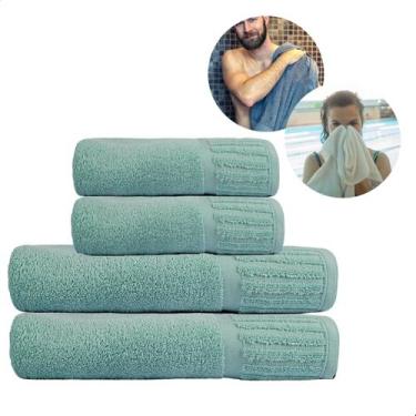 Imagem de Kit Casal Toalhas Macias 2 Banho e 2 Rosto para Banheiro - Bella Enxov