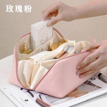 Imagem de Nécessaire Bolsa Cosmético Sanfonado Maquiagem De Viagem - oem, Preto