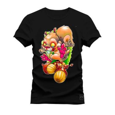 Imagem de Camiseta Plus Size Algodão Premium T-Shirt Coelho Pata Rosa - Nexstar,