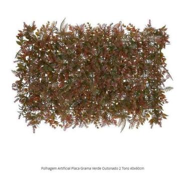 Imagem de Folhagem Artificial Placa Grama Verde Outonado 2 Tons 40x60cm - FLORES