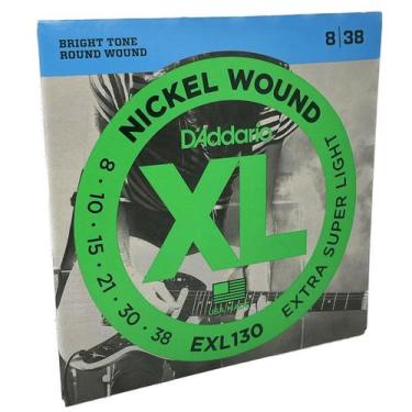 Imagem de Jogo de cordas D'Addario Guitarra 08-38 EXL130 Extra Light - Daddario 