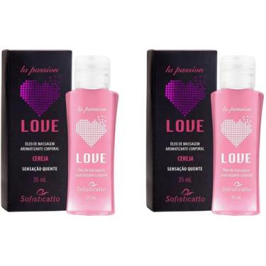 Imagem de Kit 2 Óleo de Massagem Sensação de Quente Beijavel Cereja - Sofisticat